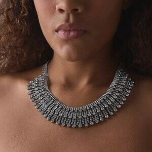 Gia Statement Rhinestone Bib Necklace